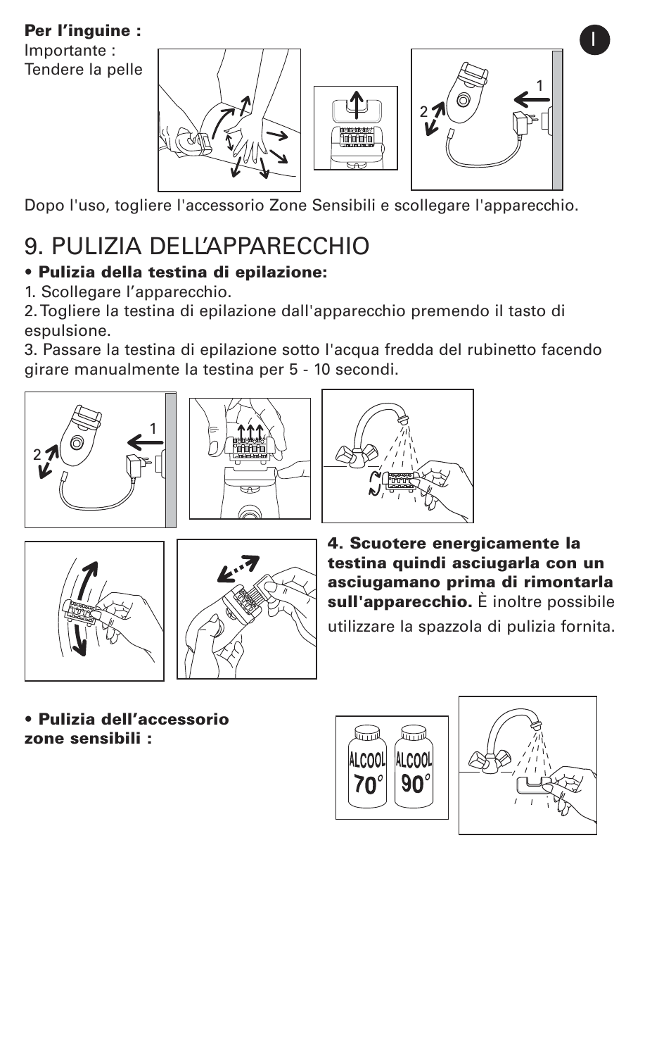 Pulizia dell’apparecchio | ROWENTA ACCESSIM BODY AND CARE EP8650 User Manual | Page 29 / 58