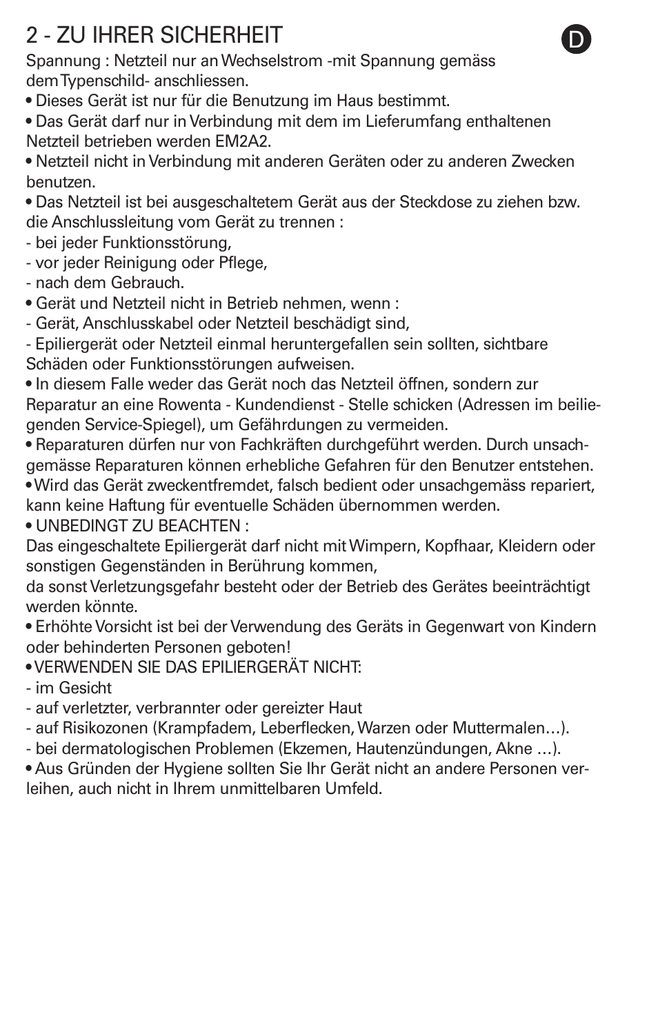 ROWENTA ACCESSIM BODY AND CARE EP8650 User Manual | Page 4 / 58