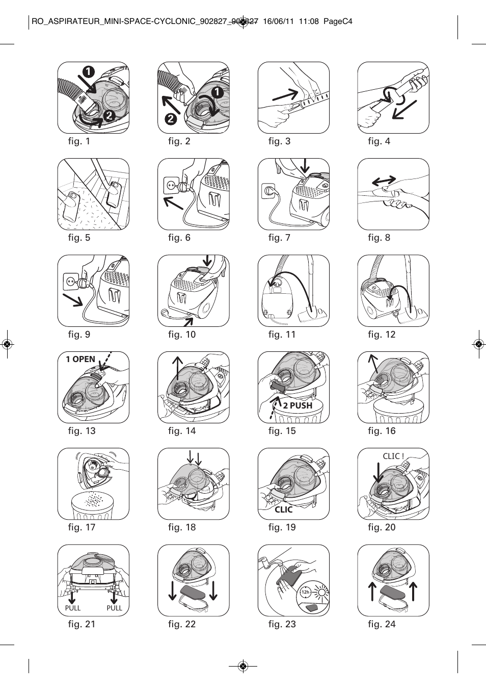 ROWENTA MINI SPACE CYCLONIC RO3349 User Manual | Page 3 / 64