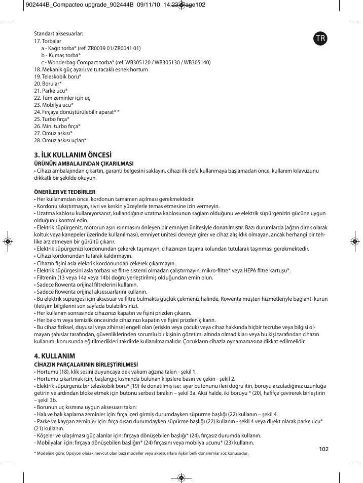 ROWENTA COMPACTEO RO1721 User Manual | Page 106 / 111