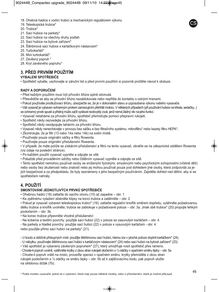 ROWENTA COMPACTEO RO1721 User Manual | Page 49 / 111