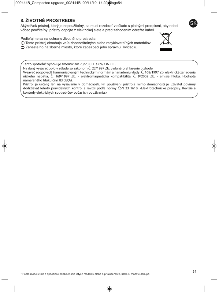 ROWENTA COMPACTEO RO1721 User Manual | Page 58 / 111