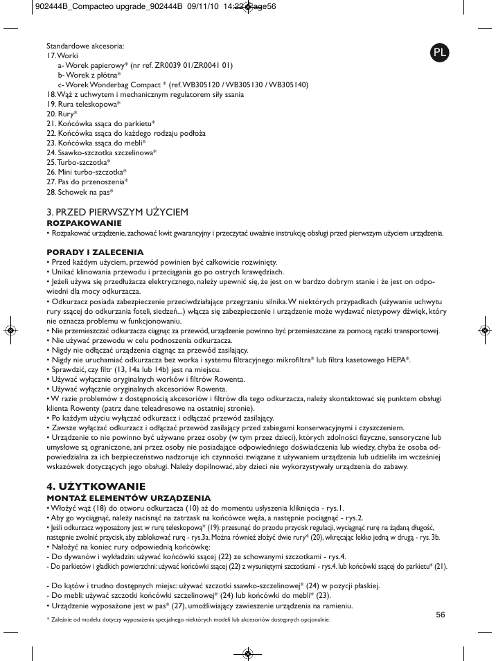 ROWENTA COMPACTEO RO1721 User Manual | Page 60 / 111