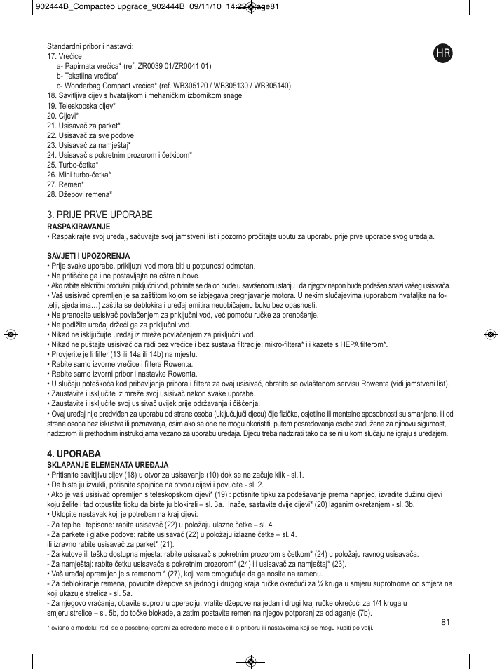 ROWENTA COMPACTEO RO1721 User Manual | Page 85 / 111