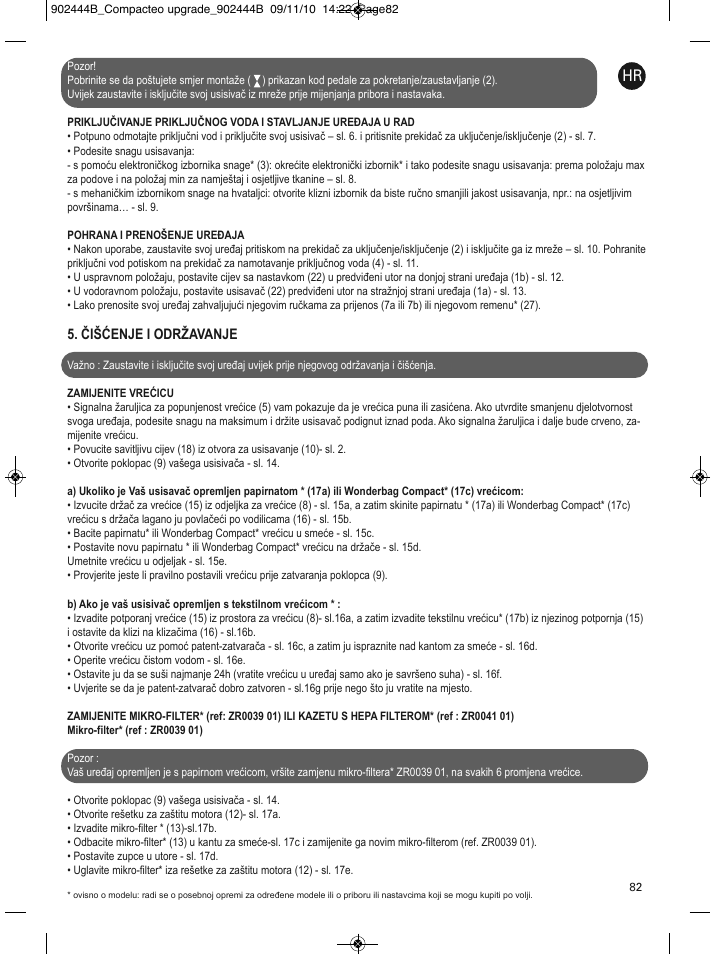 Čišćenje i održavanje | ROWENTA COMPACTEO RO1721 User Manual | Page 86 / 111