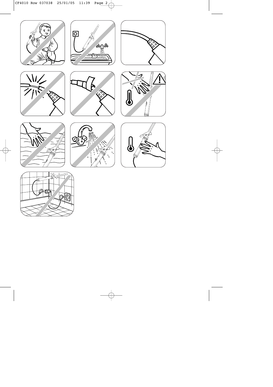 ROWENTA CURLING TONGS IMAGIN' STYLE 8 CF4010 User Manual | Page 2 / 68