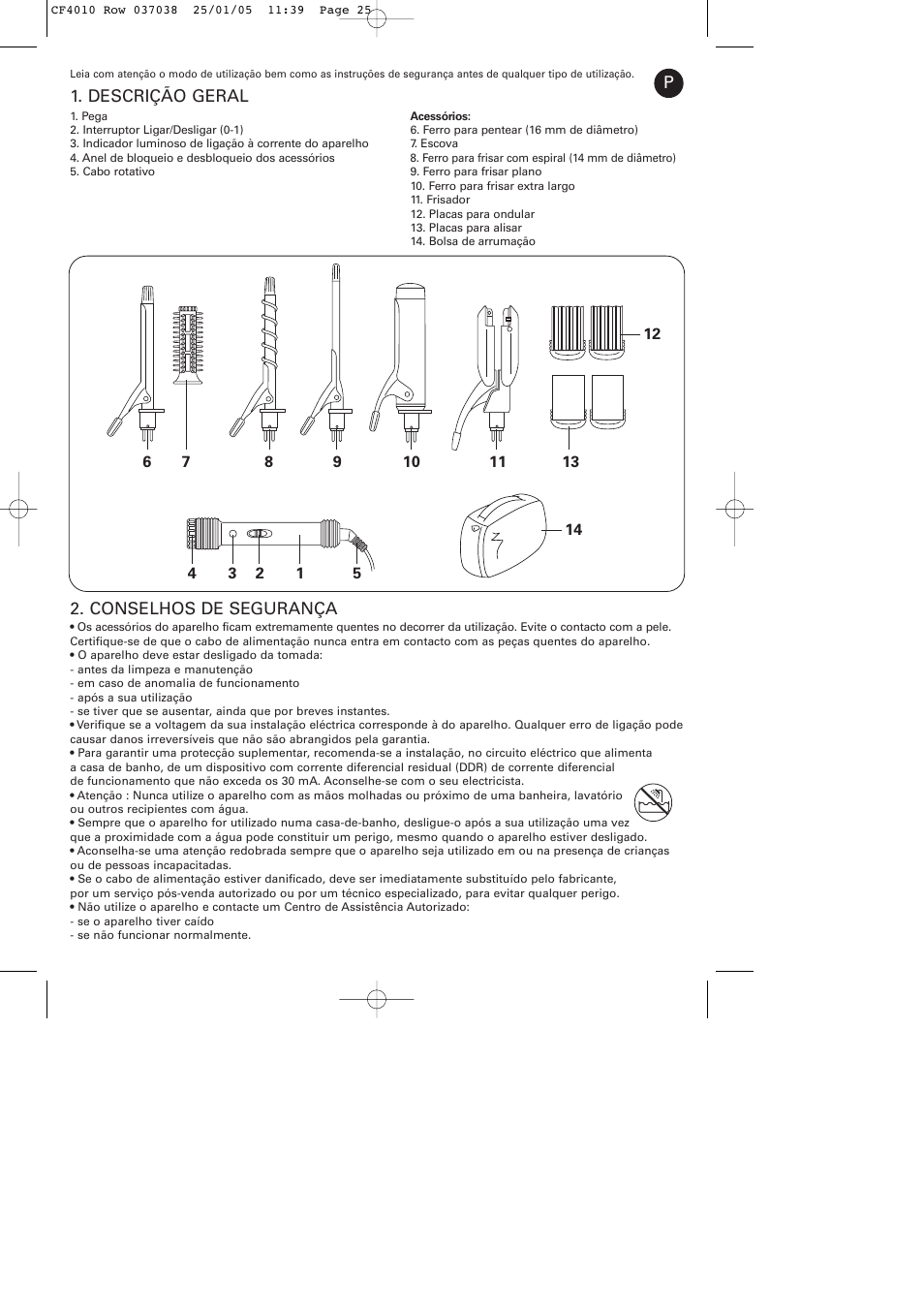 ROWENTA CURLING TONGS IMAGIN' STYLE 8 CF4010 User Manual | Page 25 / 68