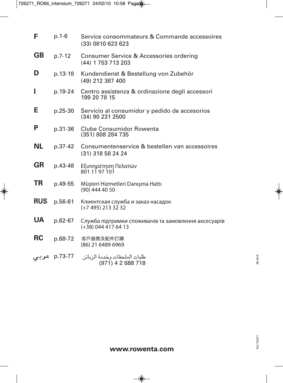 ROWENTA INTENSIUM RO6679 User Manual | 84 pages