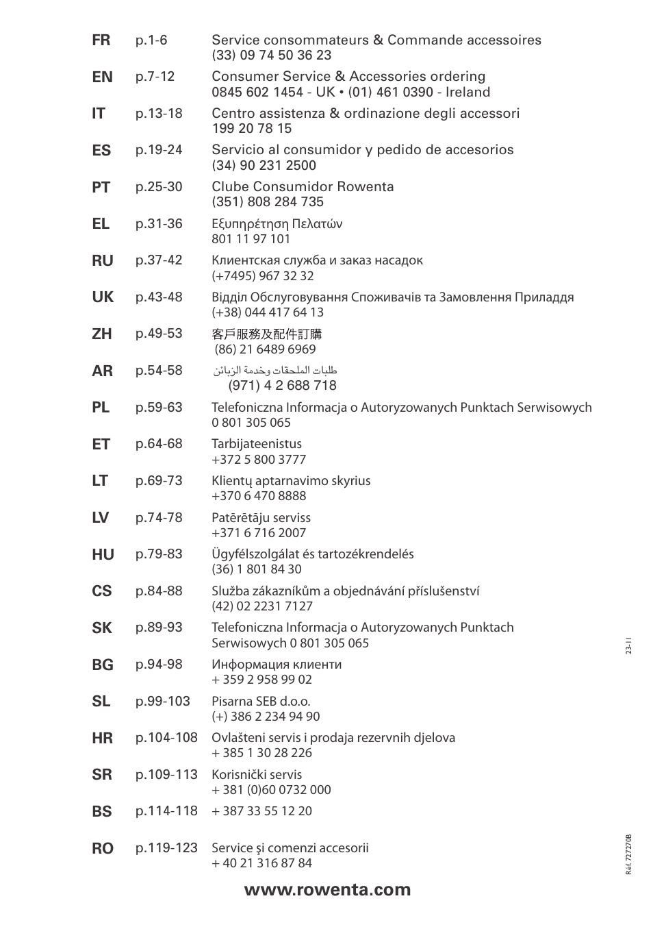 ROWENTA INTENSIUM UPGRADE RO6663 User Manual | 74 pages