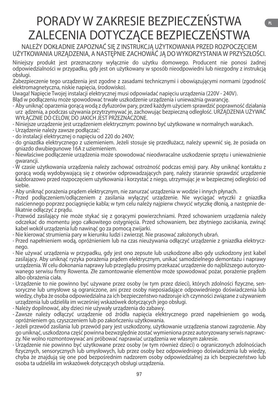 ROWENTA MASTER VALET IS6300 User Manual | Page 102 / 125