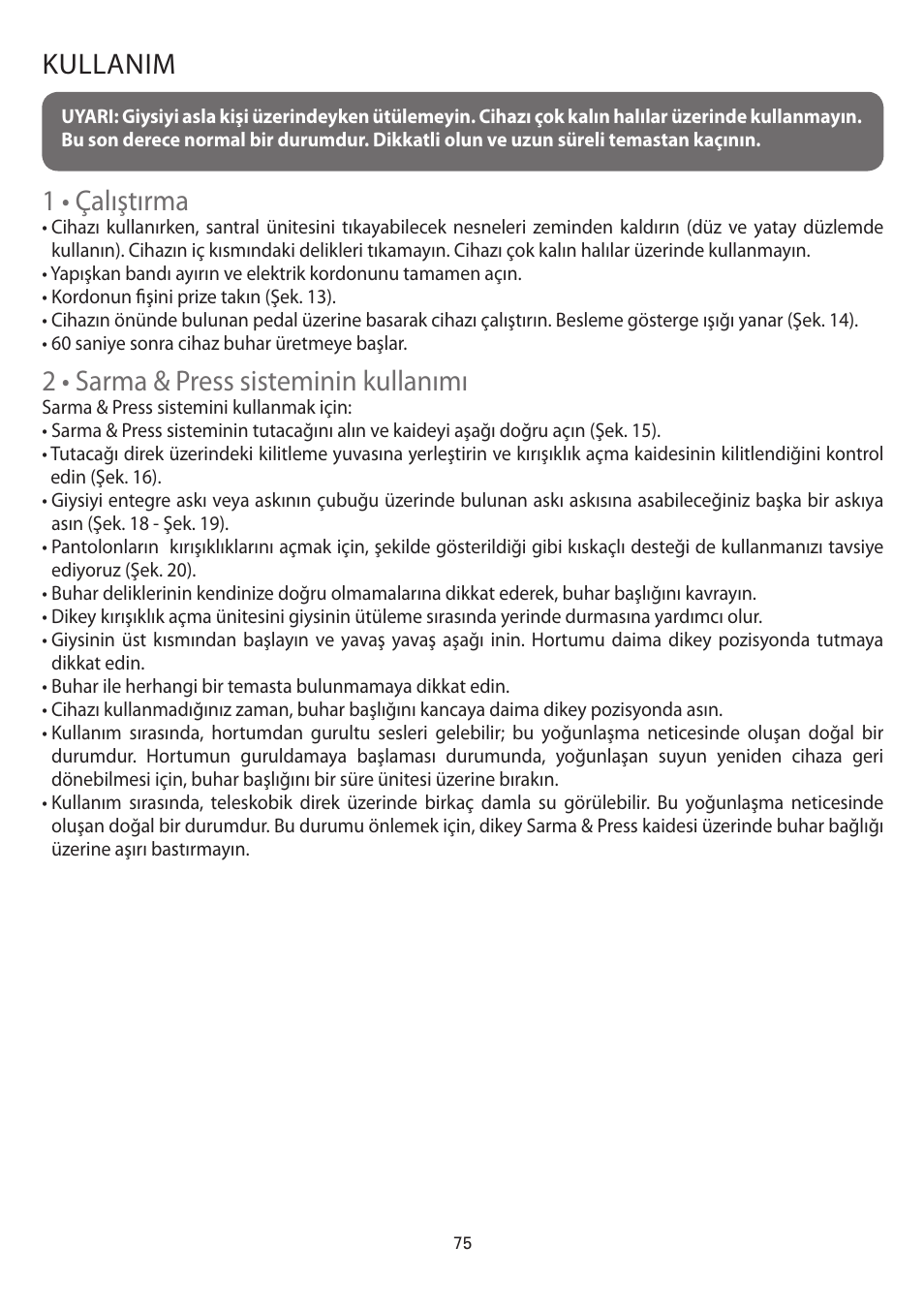 Kullanim t±bmǵusnb, T4bsnb1sftttjtufnjojolvmmbon | ROWENTA MASTER VALET IS6300 User Manual | Page 80 / 125
