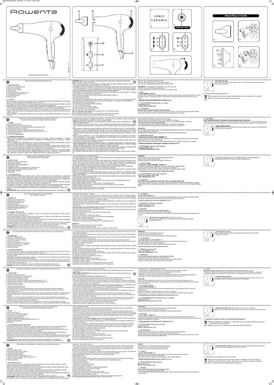 ROWENTA INFINIPRO 2 CV8655 User Manual | 2 pages