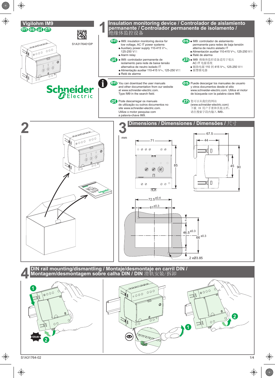 Schneider Electric Vigilohm IM9 User Manual | 10 pages