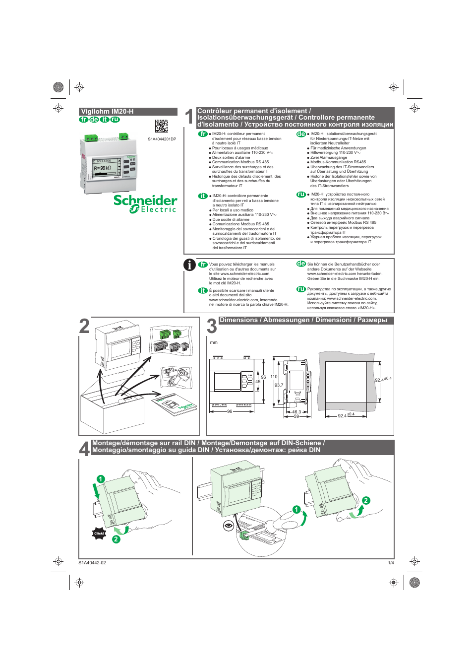 Schneider Electric Vigilohm IM20-H User Manual | Page 5 / 10