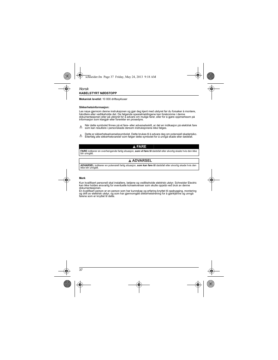 Schneider Electric XY2 CE User Manual | Page 39 / 73