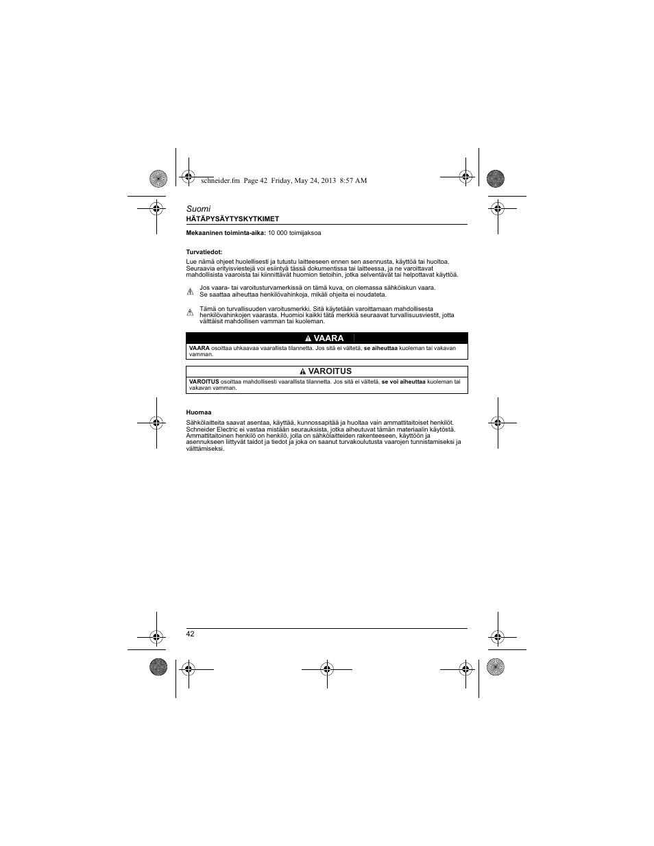 Schneider Electric XY2 CE User Manual | Page 44 / 73