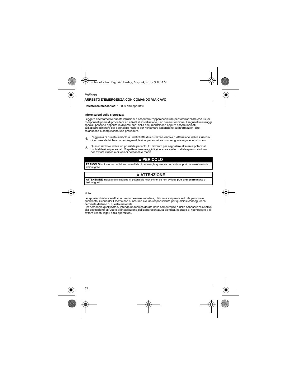 Schneider Electric XY2 CE User Manual | Page 49 / 73