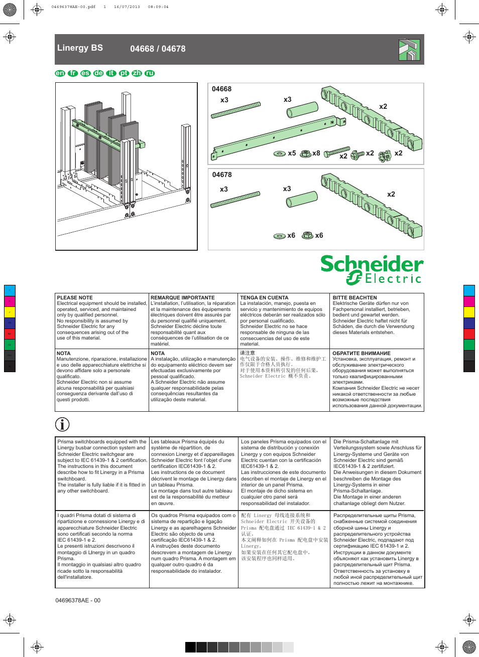 Schneider Electric Linergy BS_04668-04678 User Manual | 4 pages