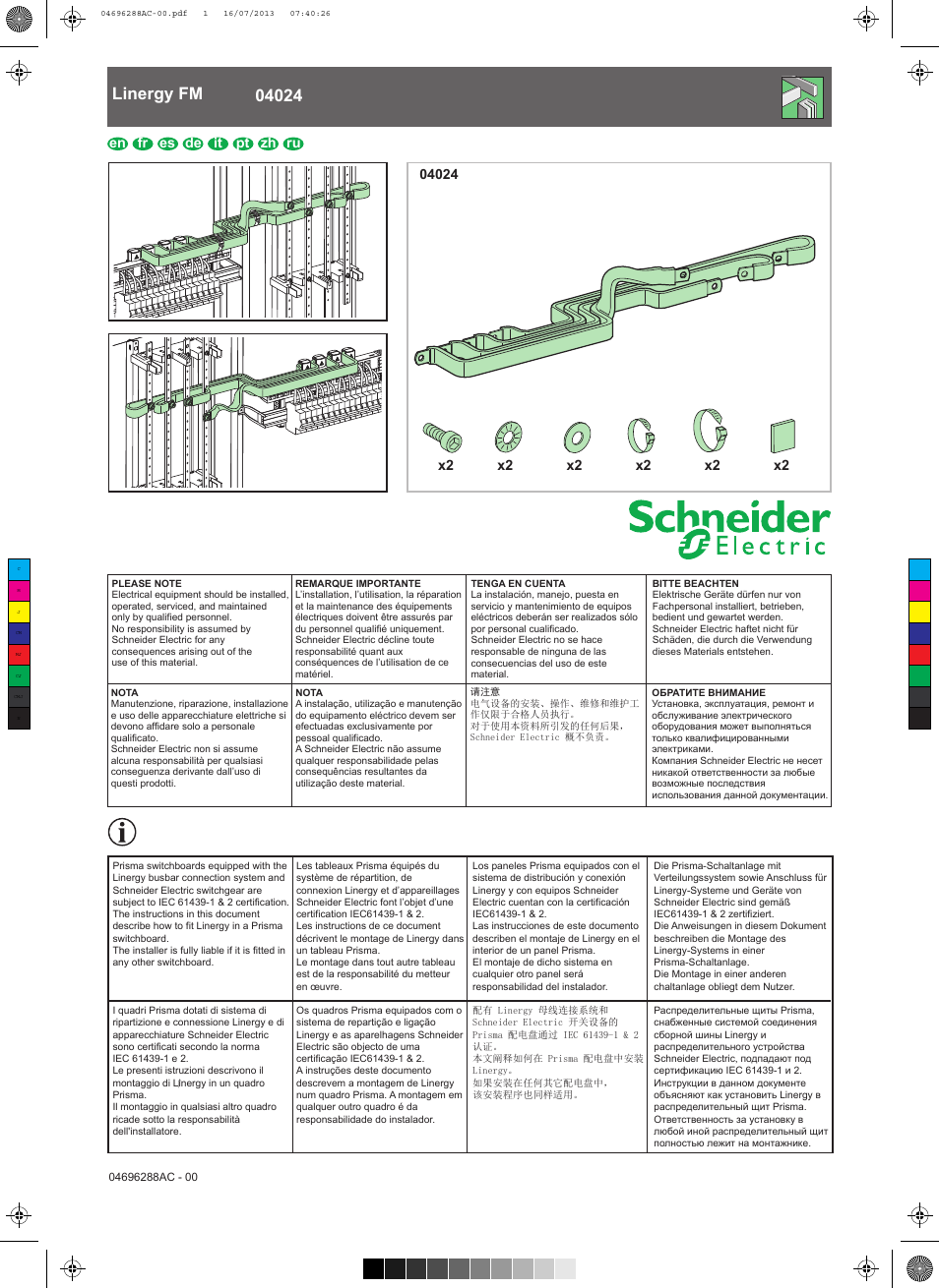 Schneider Electric Linergy FM_04024 User Manual | 2 pages