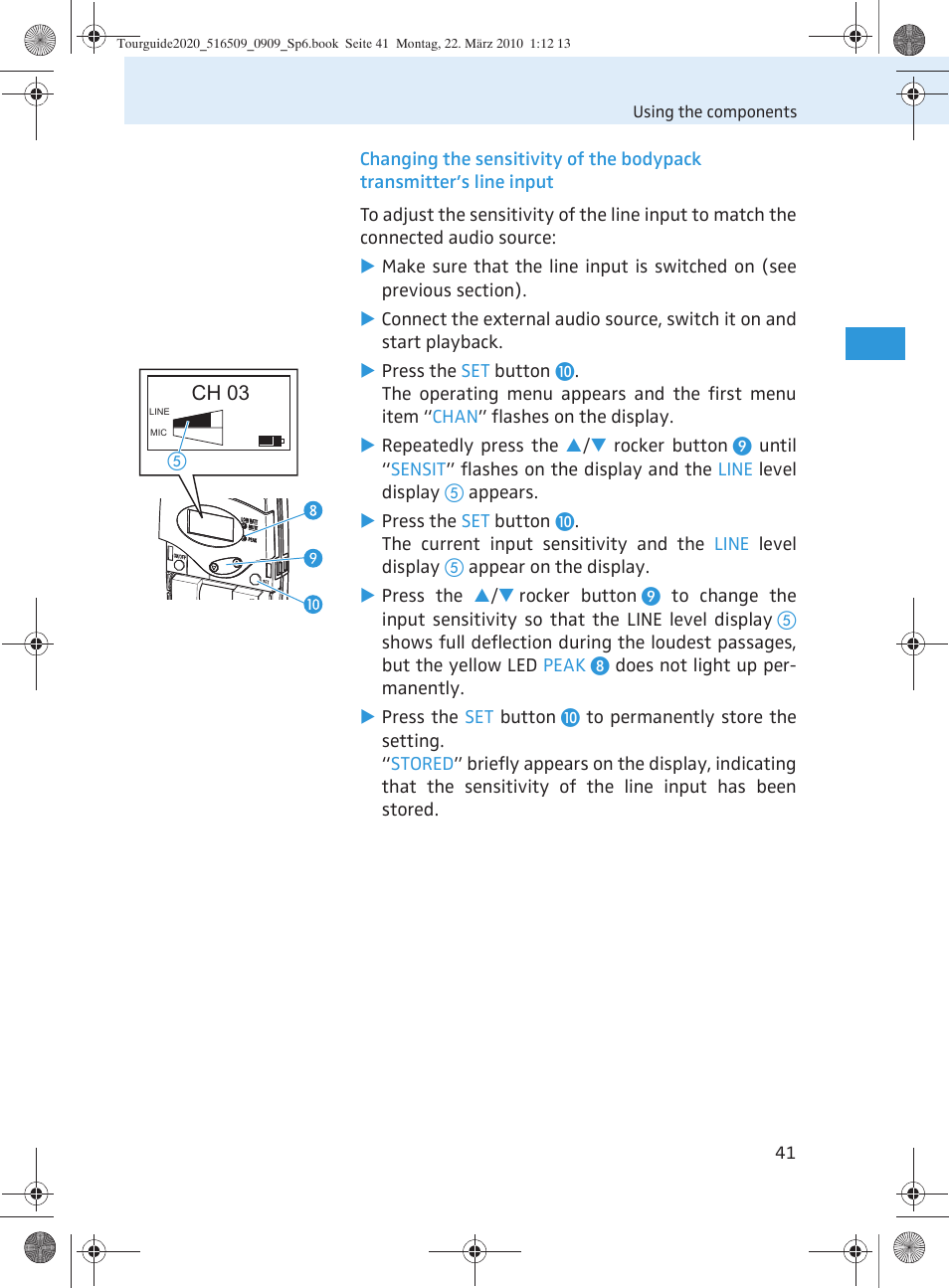 Sennheiser SR 2020-D User Manual | Page 109 / 196