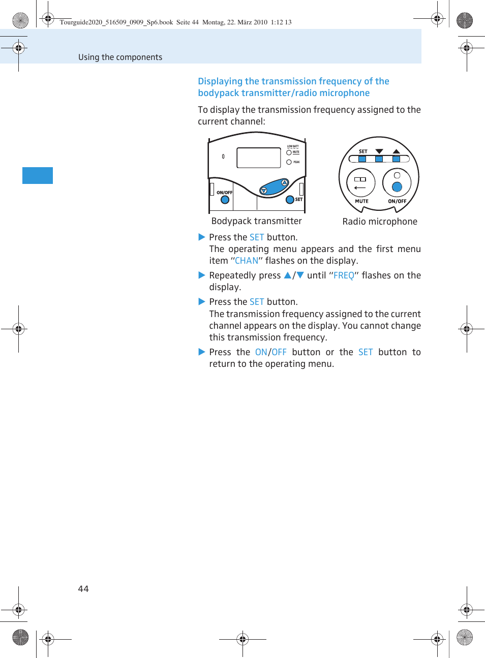 Sennheiser SR 2020-D User Manual | Page 112 / 196