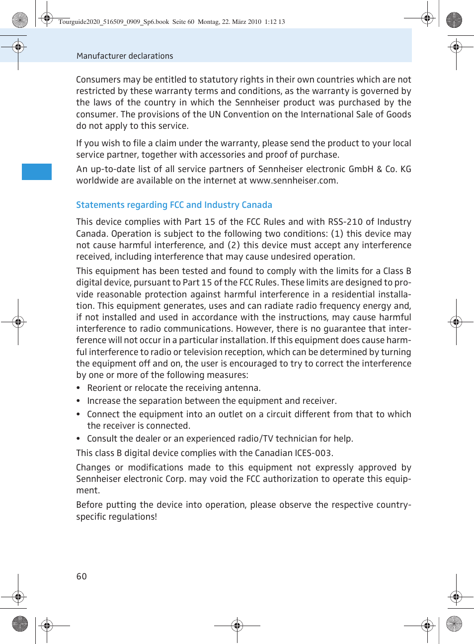 Sennheiser SR 2020-D User Manual | Page 128 / 196