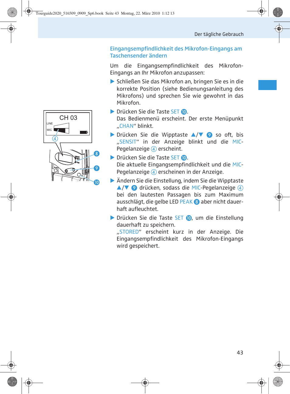 Sennheiser SR 2020-D User Manual | Page 47 / 196
