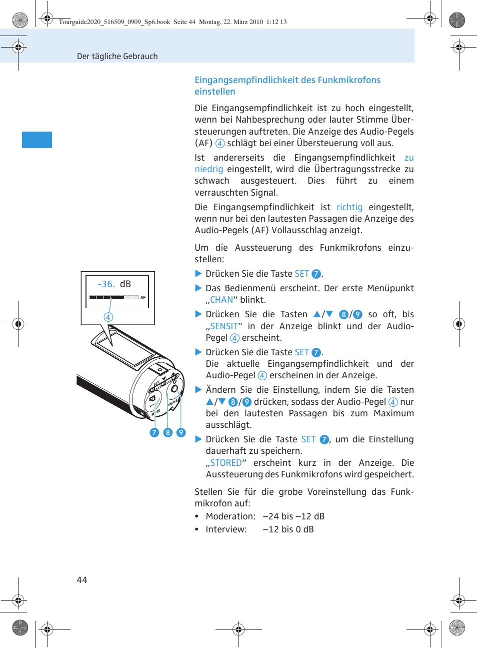 Sennheiser SR 2020-D User Manual | Page 48 / 196