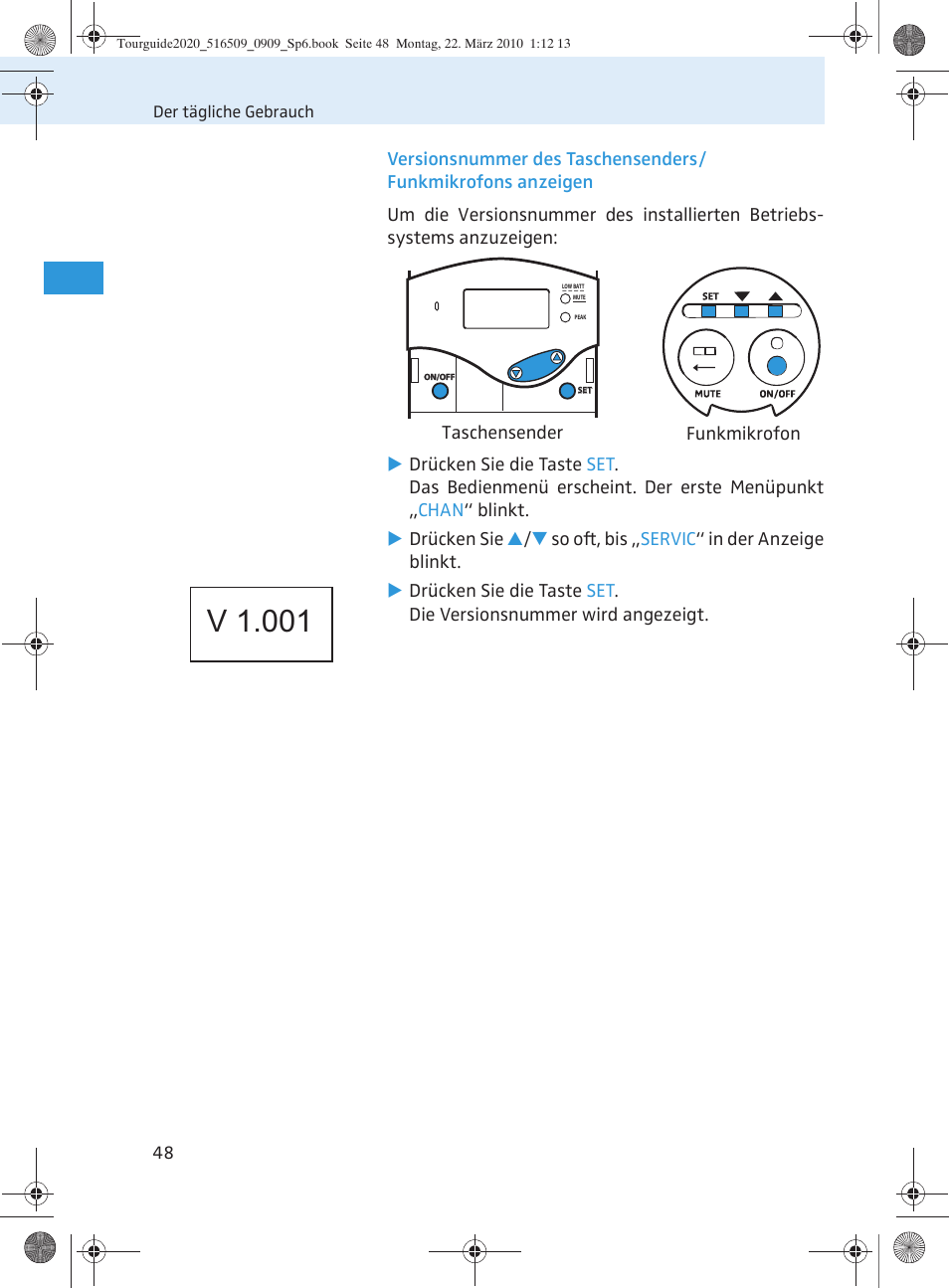 V 1.001 | Sennheiser SR 2020-D User Manual | Page 52 / 196