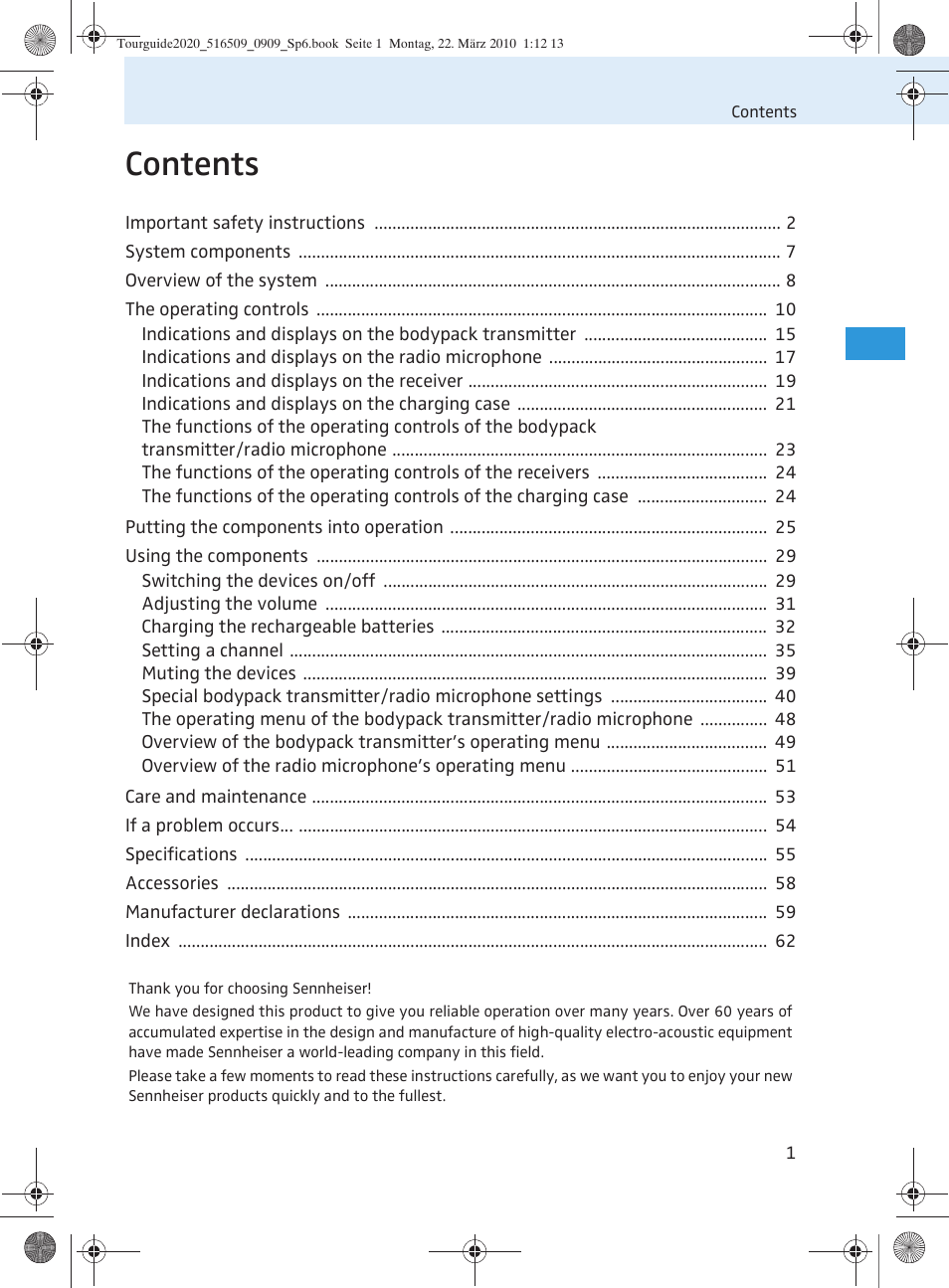 Sennheiser SR 2020-D User Manual | Page 69 / 196