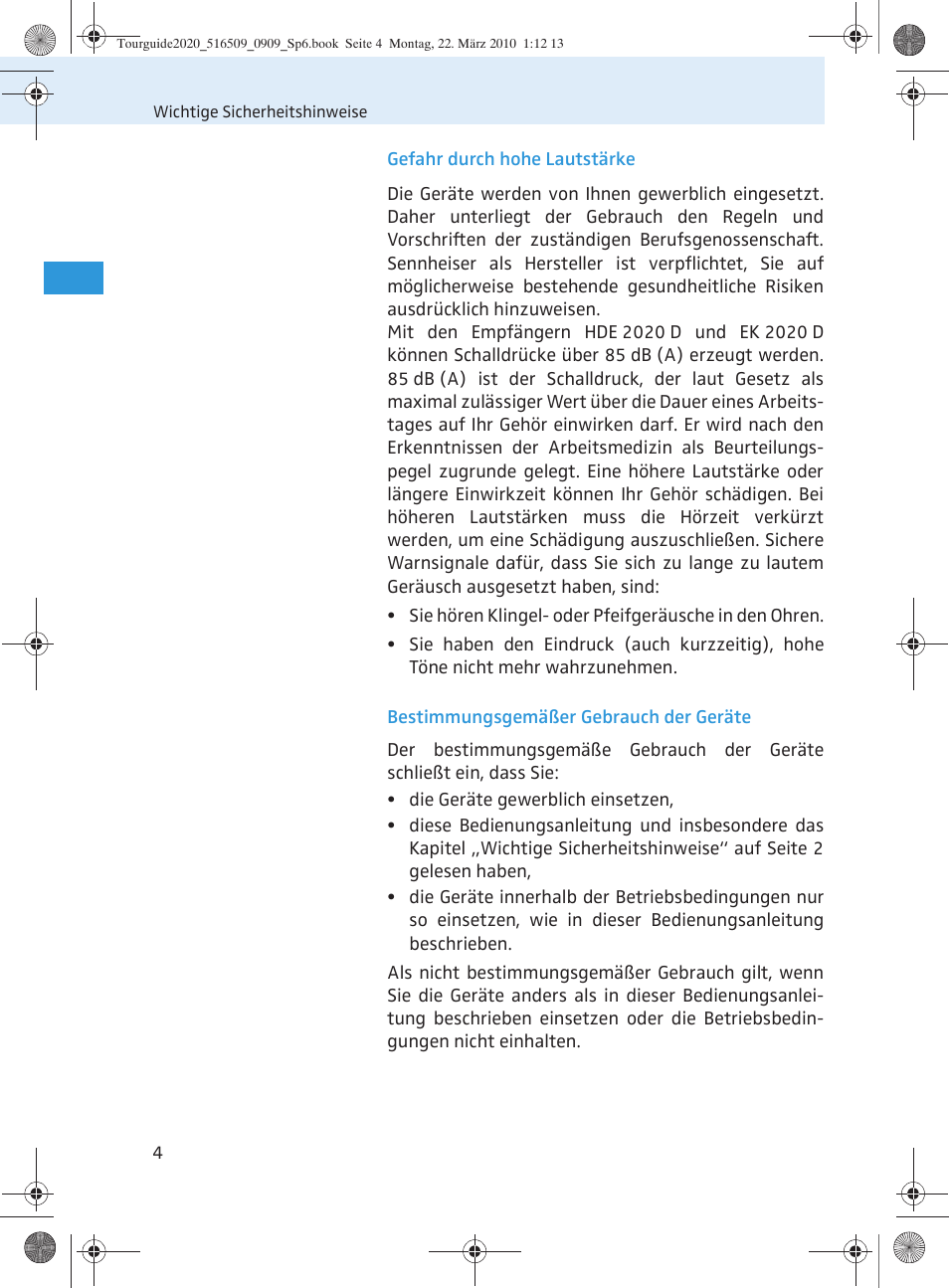 Sennheiser SR 2020-D User Manual | Page 8 / 196