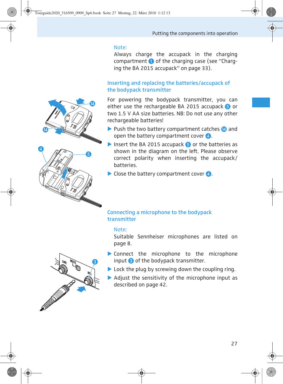 Sennheiser SR 2020-D User Manual | Page 95 / 196