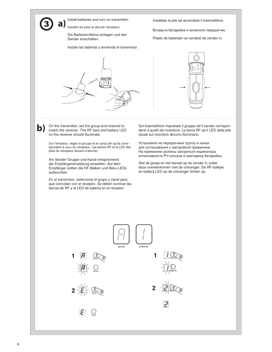 A) b) | Shure BLX4R User Manual | Page 6 / 72