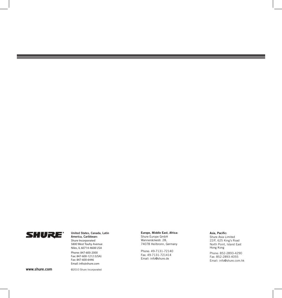 Shure BETA 91A User Manual | Page 24 / 24