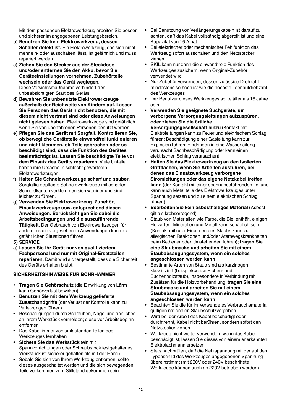 Skil 1758 AA User Manual | Page 15 / 120
