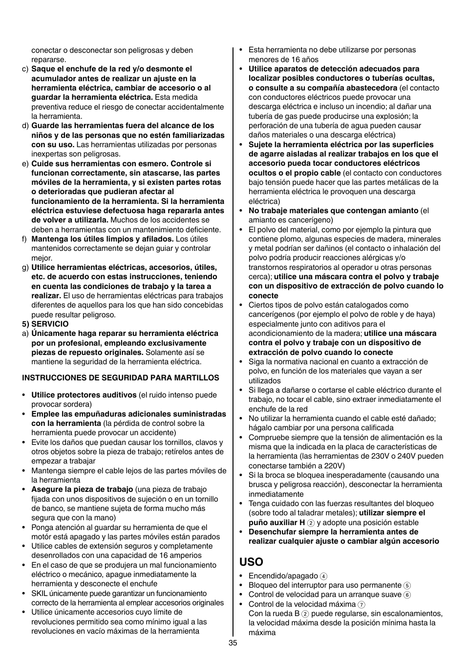 Skil 1758 AA User Manual | Page 35 / 120
