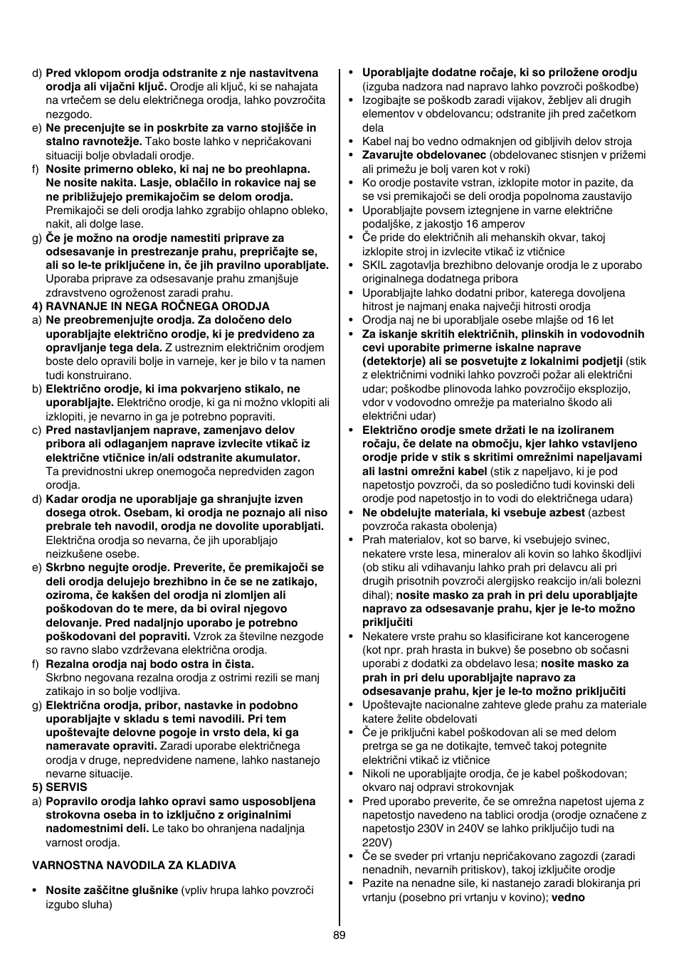 Skil 1758 AA User Manual | Page 89 / 120