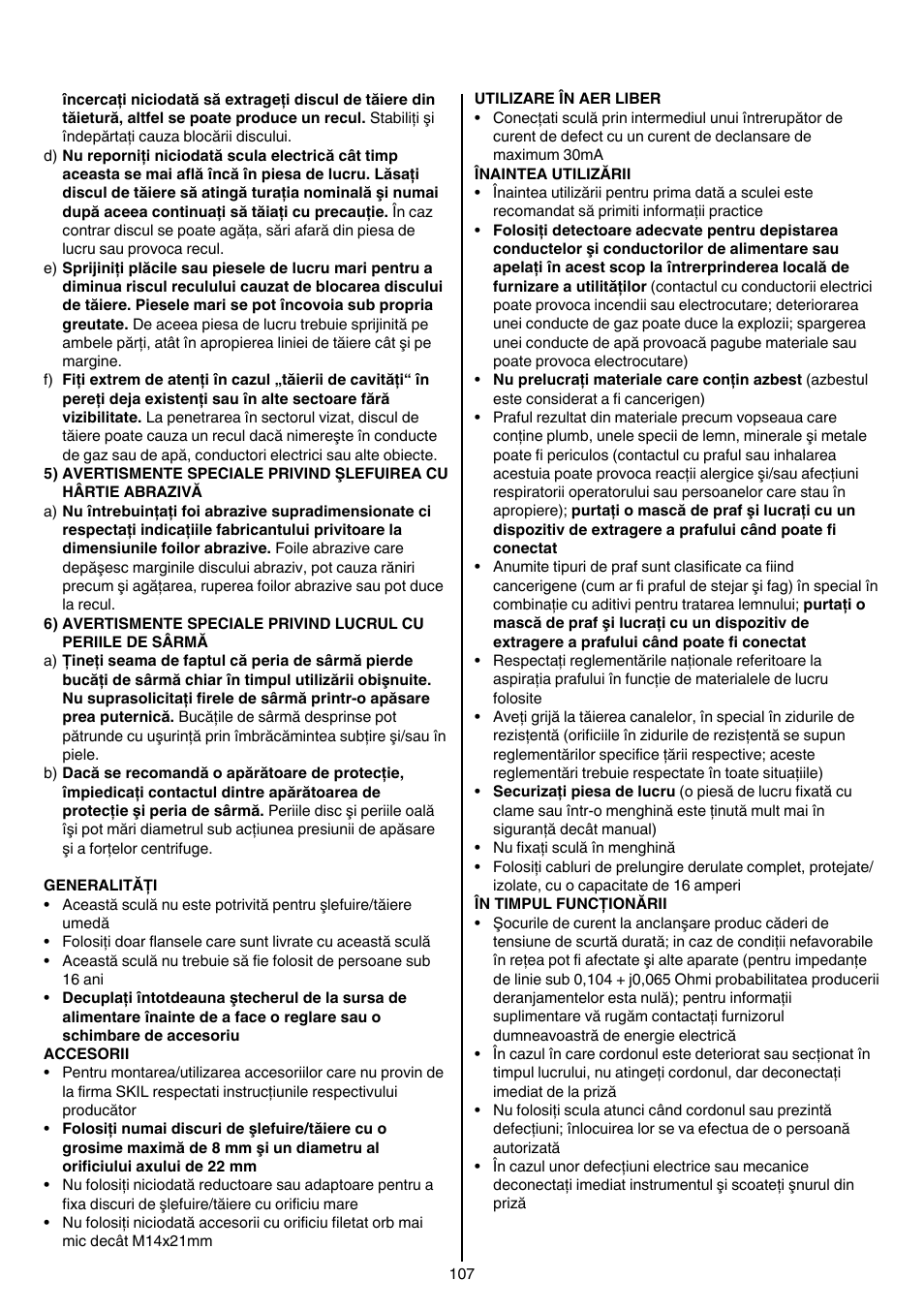 Skil 9345 AG User Manual | Page 107 / 176