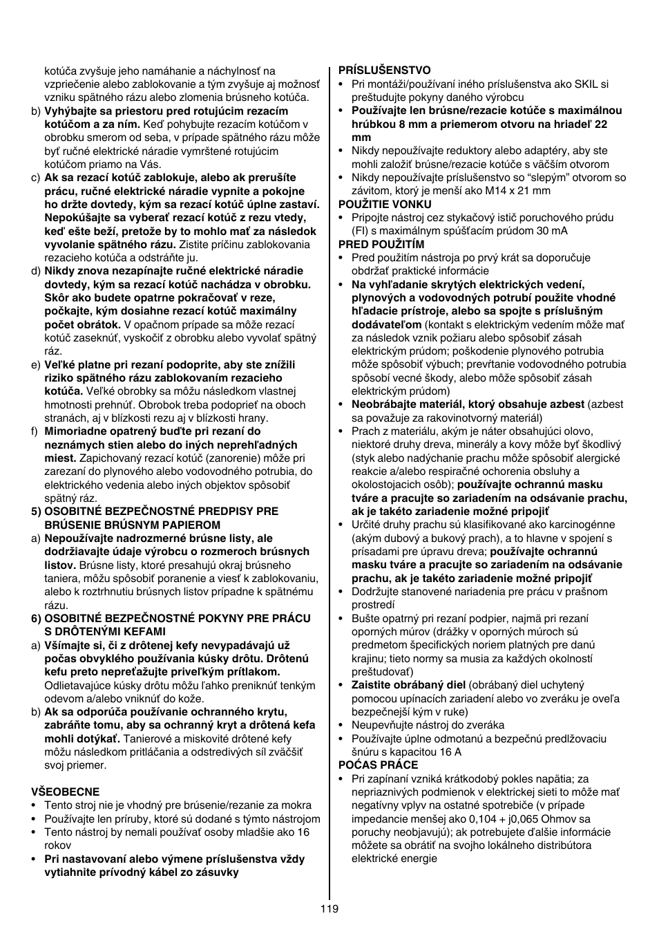Skil 9345 AG User Manual | Page 119 / 176