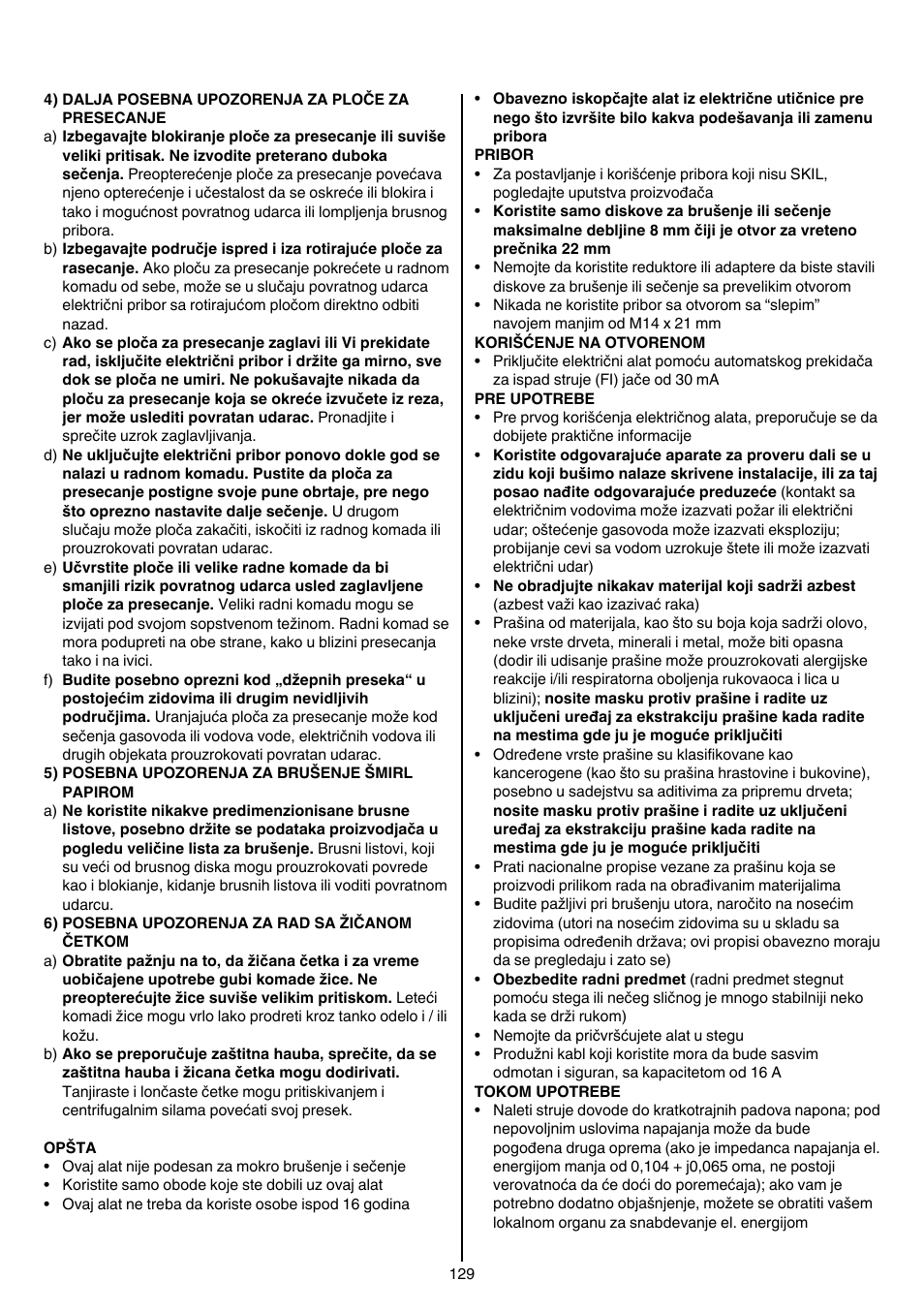 Skil 9345 AG User Manual | Page 129 / 176