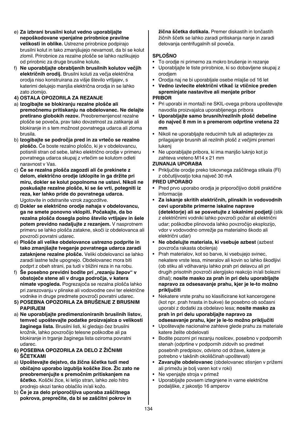 Skil 9345 AG User Manual | Page 134 / 176