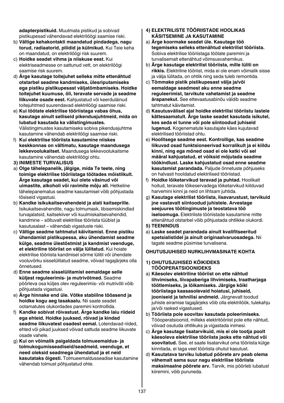 Skil 9345 AG User Manual | Page 137 / 176