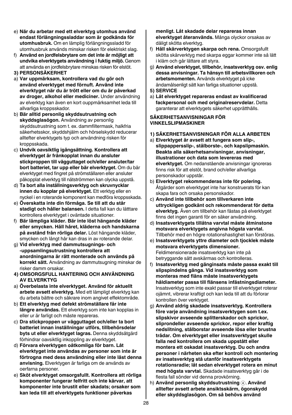 Skil 9345 AG User Manual | Page 28 / 176