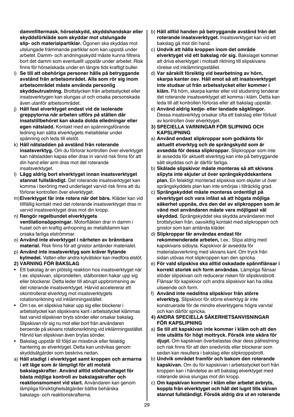 Skil 9345 AG User Manual | Page 29 / 176