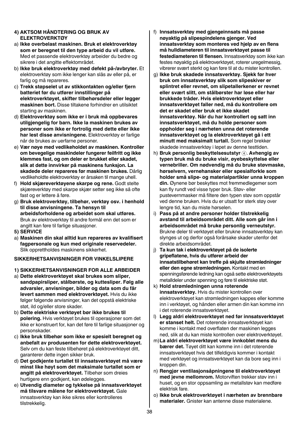 Skil 9345 AG User Manual | Page 38 / 176