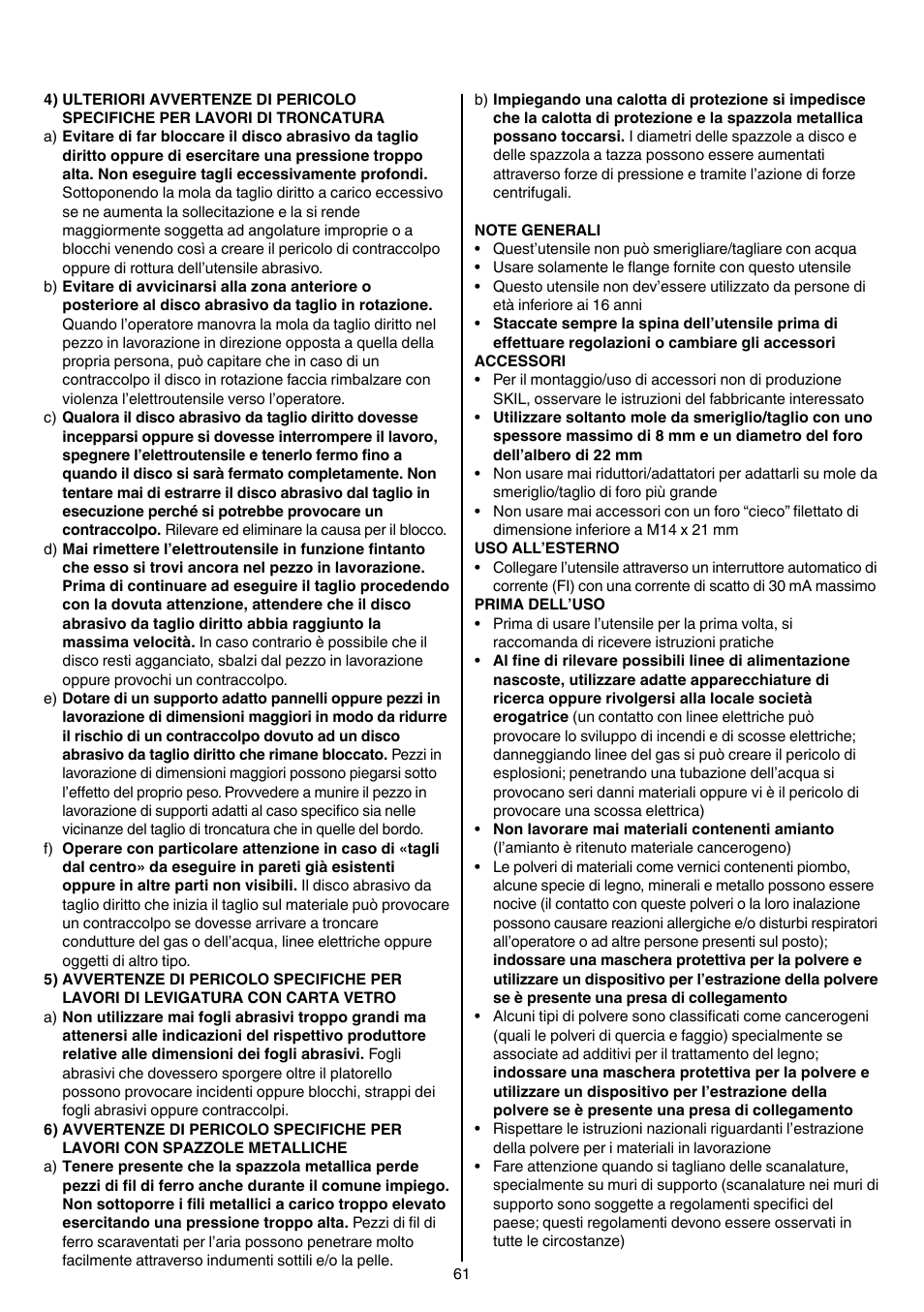 Skil 9345 AG User Manual | Page 61 / 176