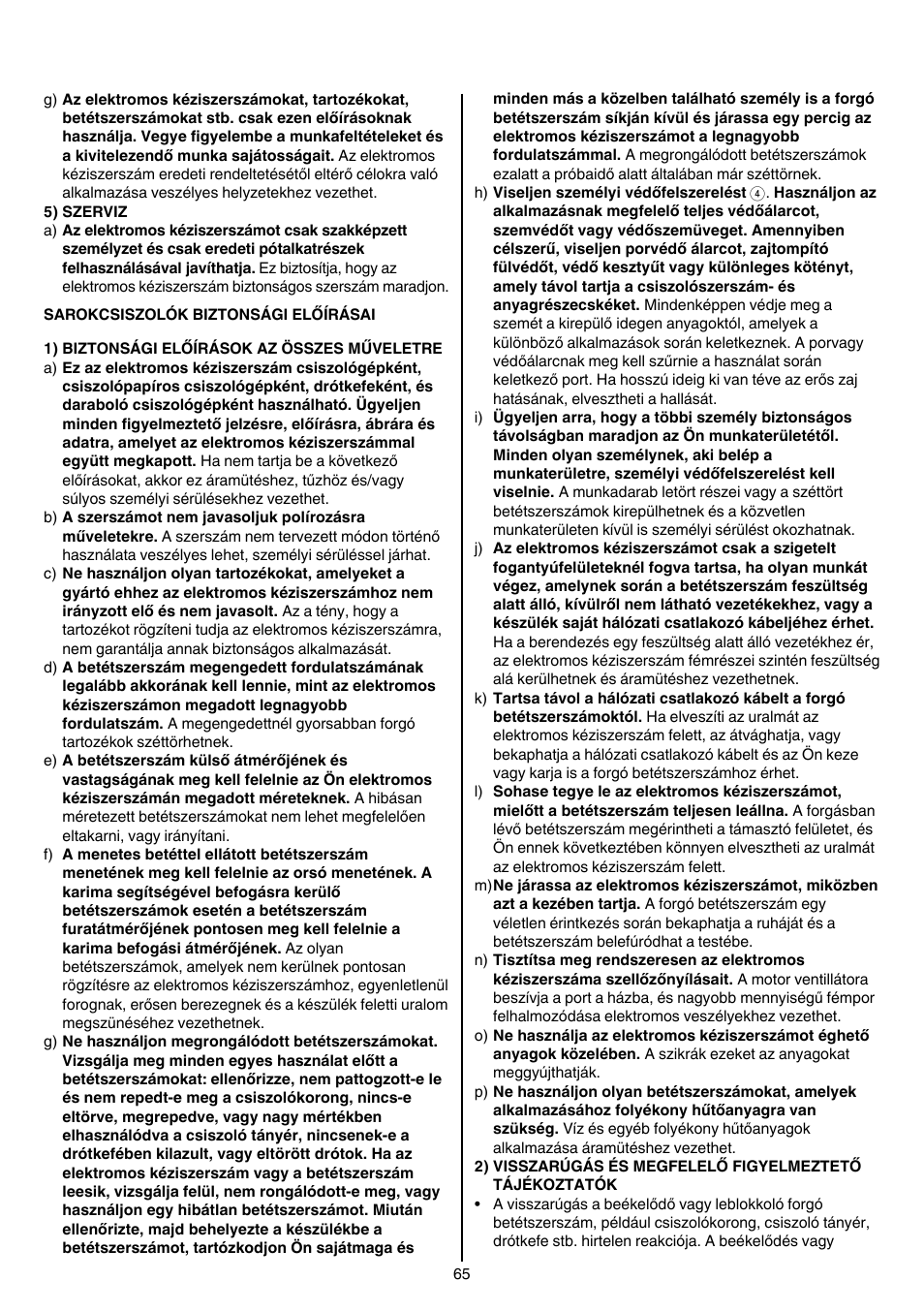Skil 9345 AG User Manual | Page 65 / 176