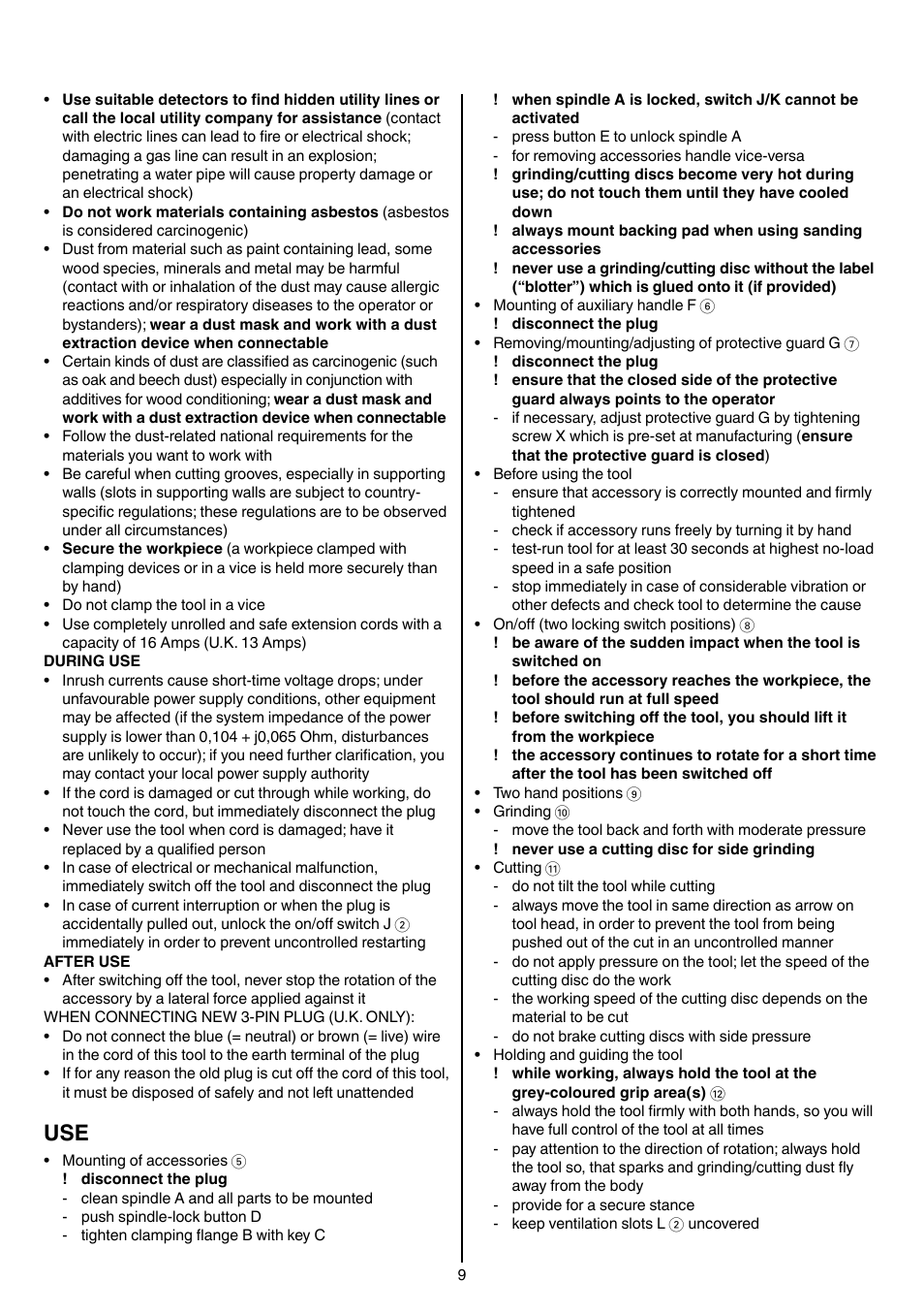 Skil 9345 AG User Manual | Page 9 / 176