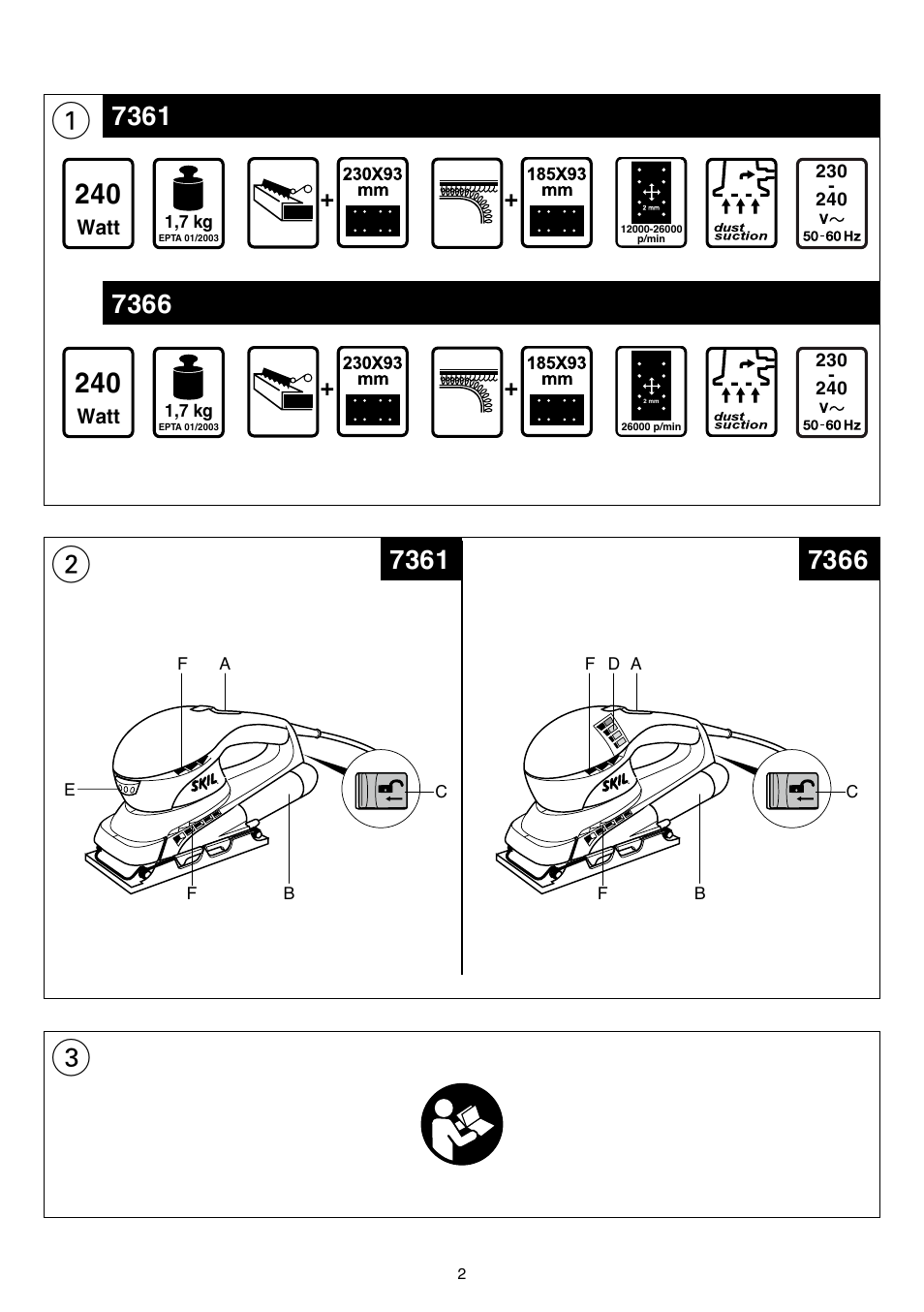 Skil 7361 AA User Manual | Page 2 / 104