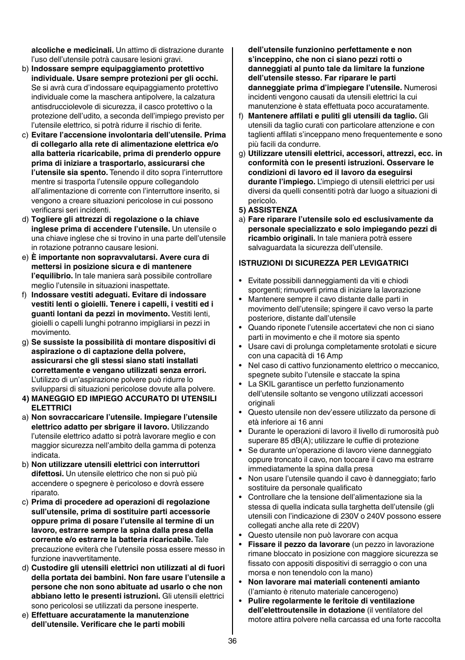 Skil 7361 AA User Manual | Page 36 / 104